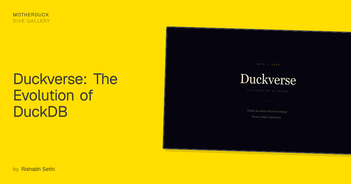 Duckverse: The Evolution of DuckDB | MotherDuck Dive Gallery