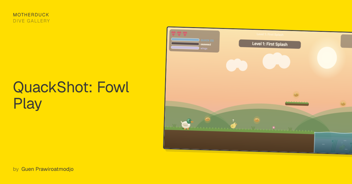 QuackShot: Fowl Play | MotherDuck Dive Gallery